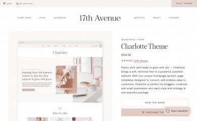 https://17thavenuedesigns.com/shop/charlotte-wordpress-theme/ screenshot