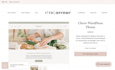 https://17thavenuedesigns.com/shop/clover-wordpress-theme/ screenshot