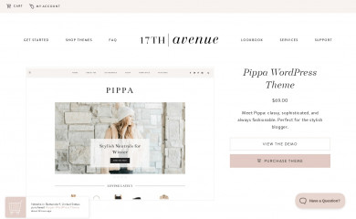 https://17thavenuedesigns.com/shop/pippa-wordpress-theme/ screenshot