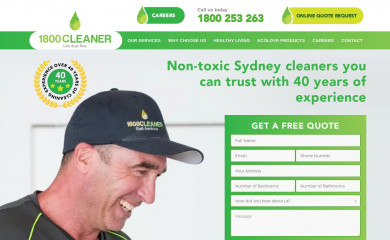1800cleaner.com.au screenshot