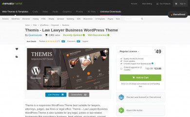 Themis - Law Lawyer Business WordPress Theme screenshot