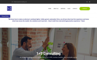 1equals3consulting.com screenshot