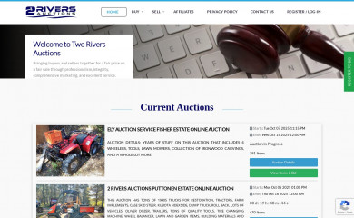 2riversauctions.com screenshot
