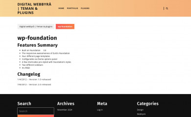 Wordpress Foundation screenshot