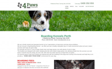 4pawsbb.com.au screenshot