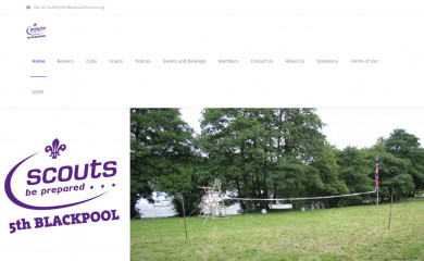 5thblackpoolscouts.org screenshot