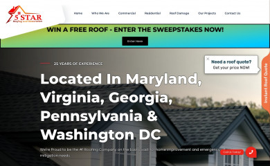 5starroofingandrestoration.com screenshot
