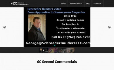 60secondcommercials.com screenshot