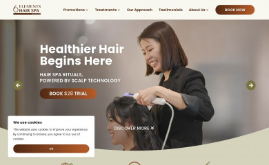 6elementshairspa.com screenshot