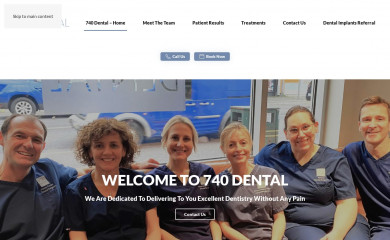 740dental.co.uk screenshot