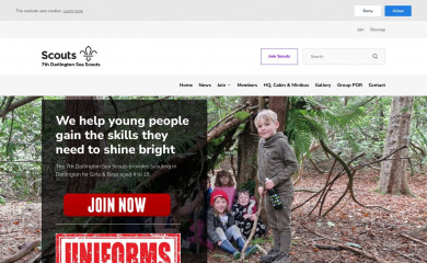 7thdarlingtonseascouts.org.uk screenshot