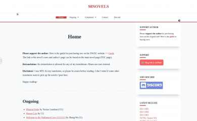 98novels.com screenshot