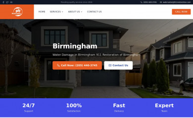 911restorationbirmingham.com screenshot